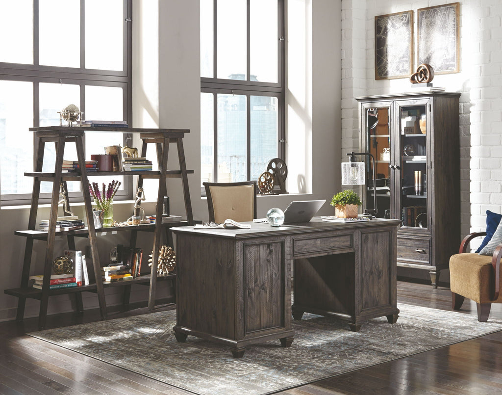 Sutton Place - Executive Desk - Weathered Charcoal by Unique Piece Furniture