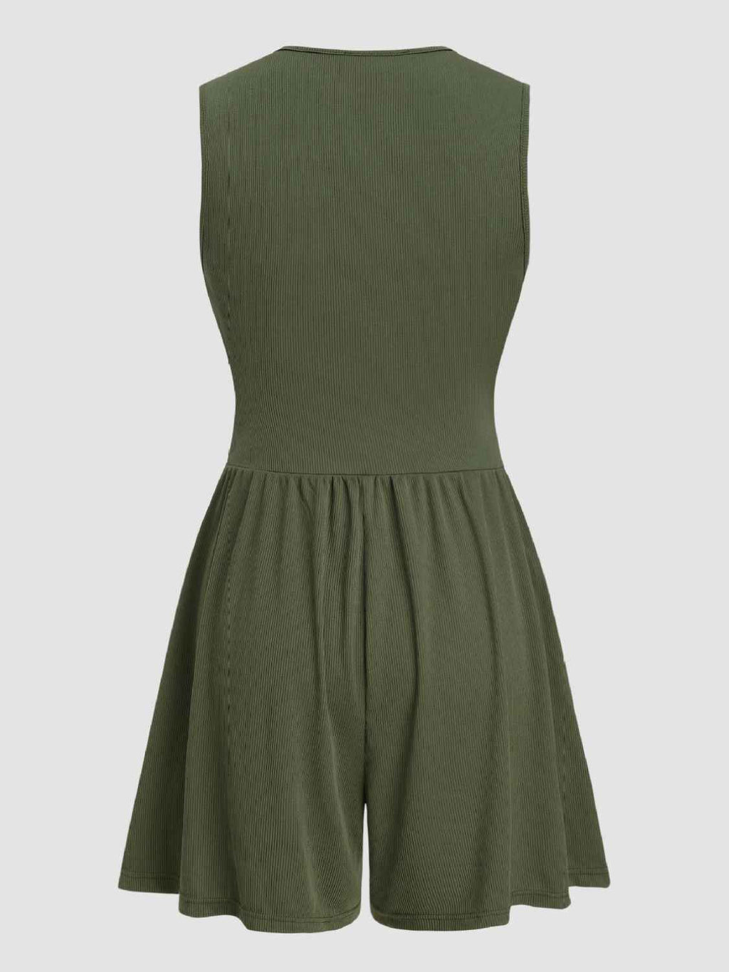 Ruched Plunge Sleeveless Romper by Wild and Free Boutique
