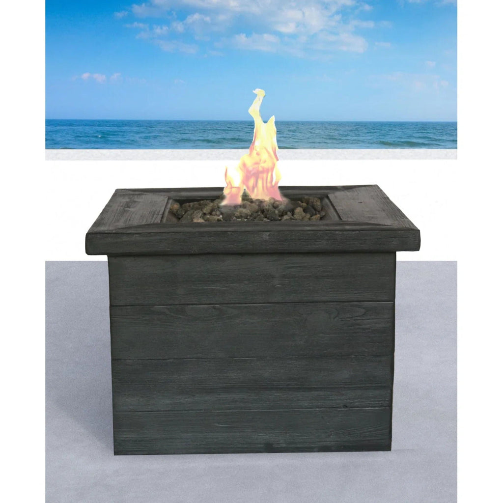 Fiber Reinforced Propane / Natural Gas, Fire Pit Table - Charcoal by Unique Piece Furniture