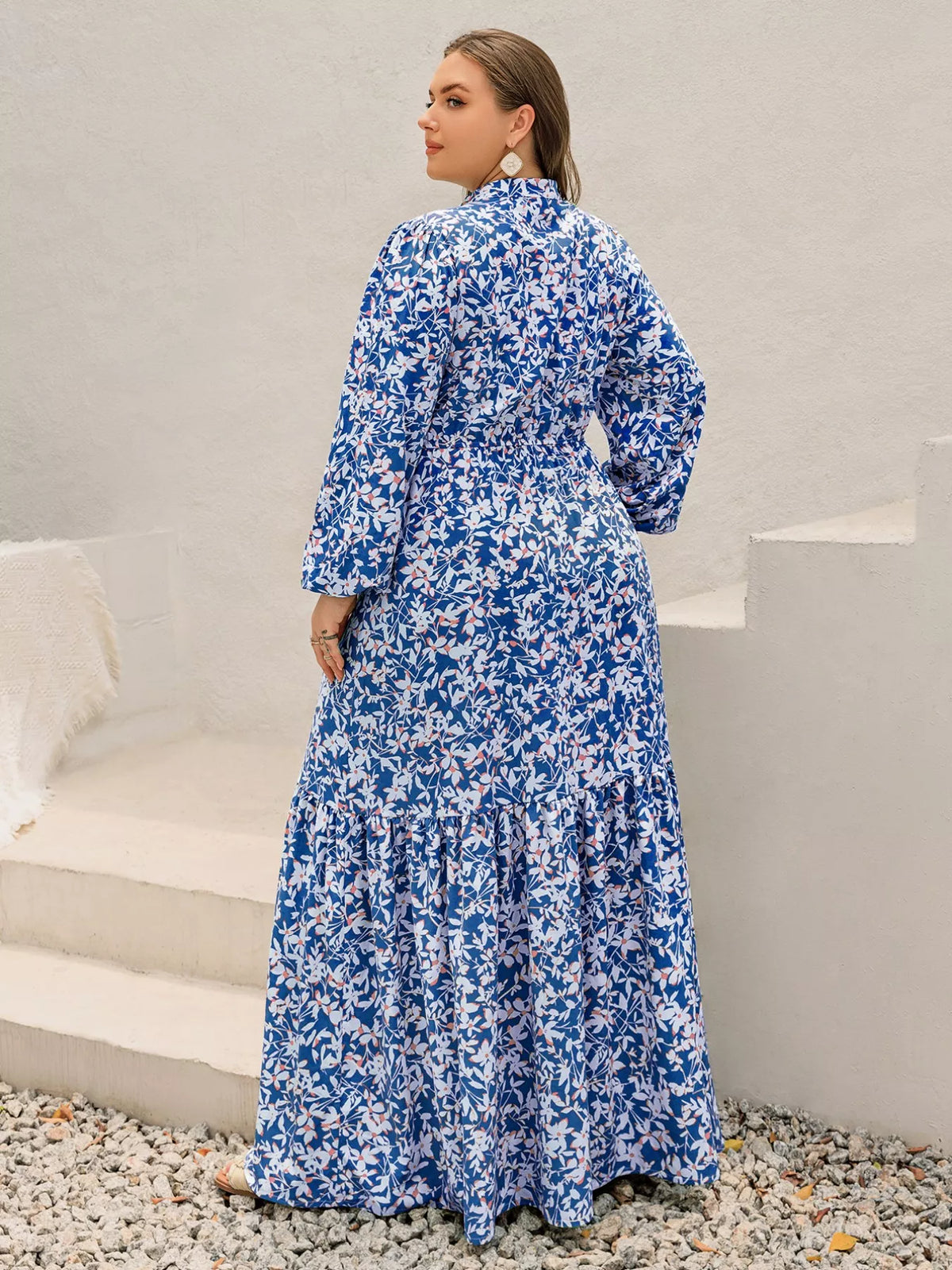 Plus Size Floral Print Bohemian Maxi Dress by Simply Love