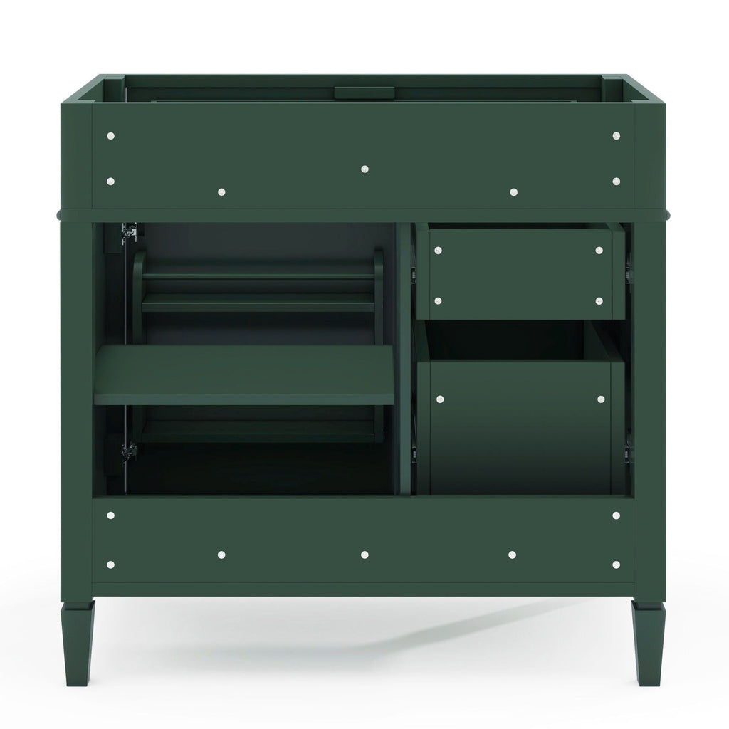 Bathroom Vanity With 2 Drawers And Tip-Out Drawer, Storage Cabinet by Unique Piece Furniture