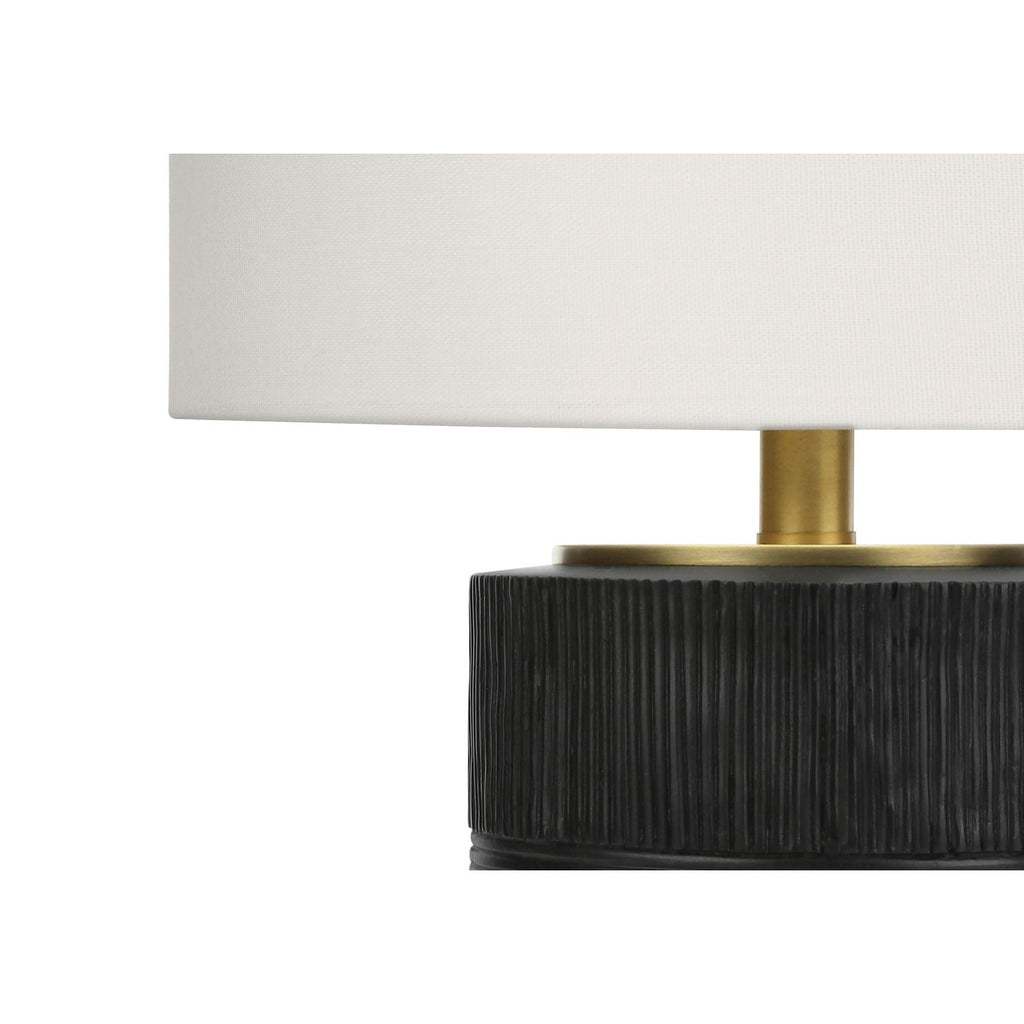 Table Lamp, Lighting, Resin, Contemporary - Black / Cream by Unique Piece Furniture