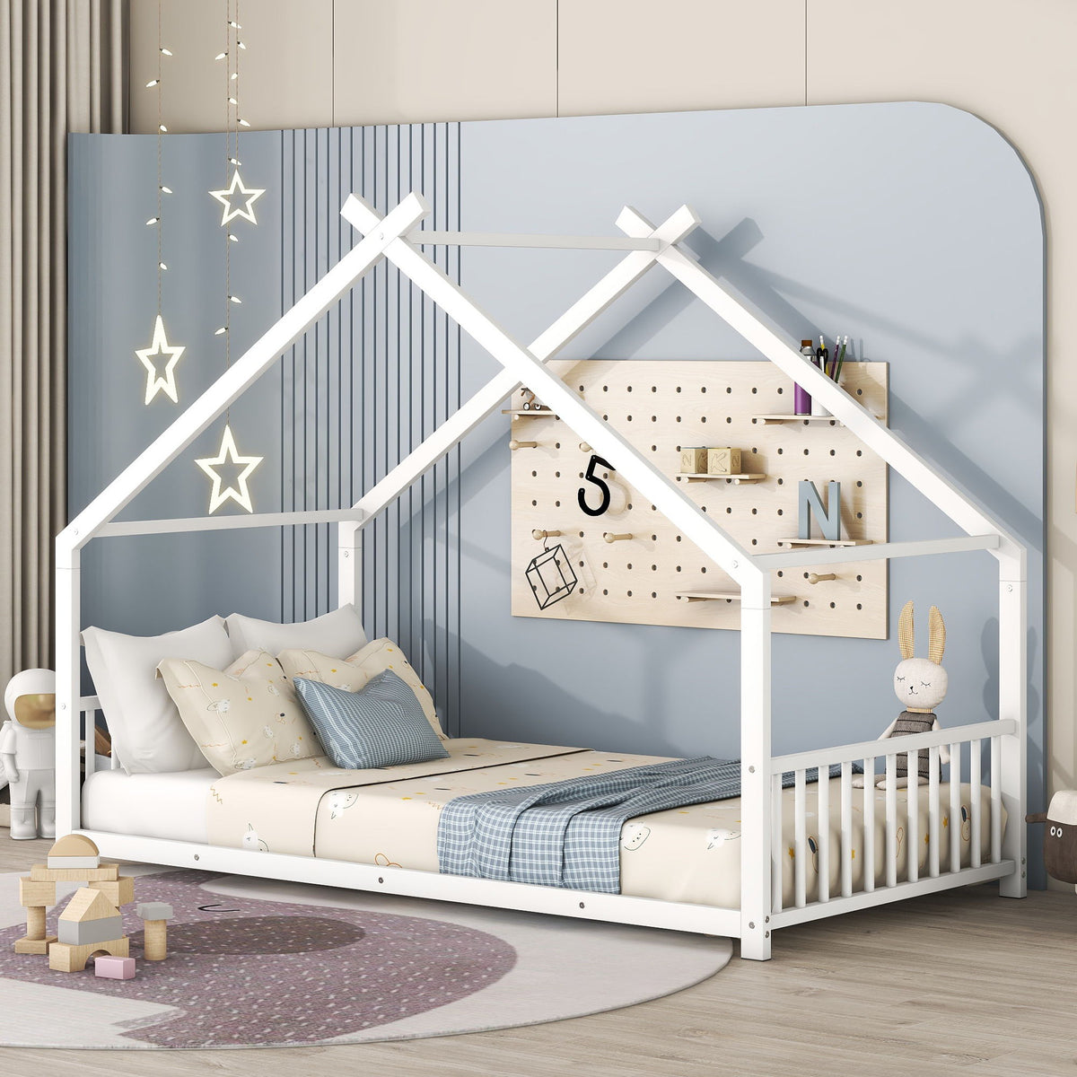 Metal House Bed by Unique Piece Furniture