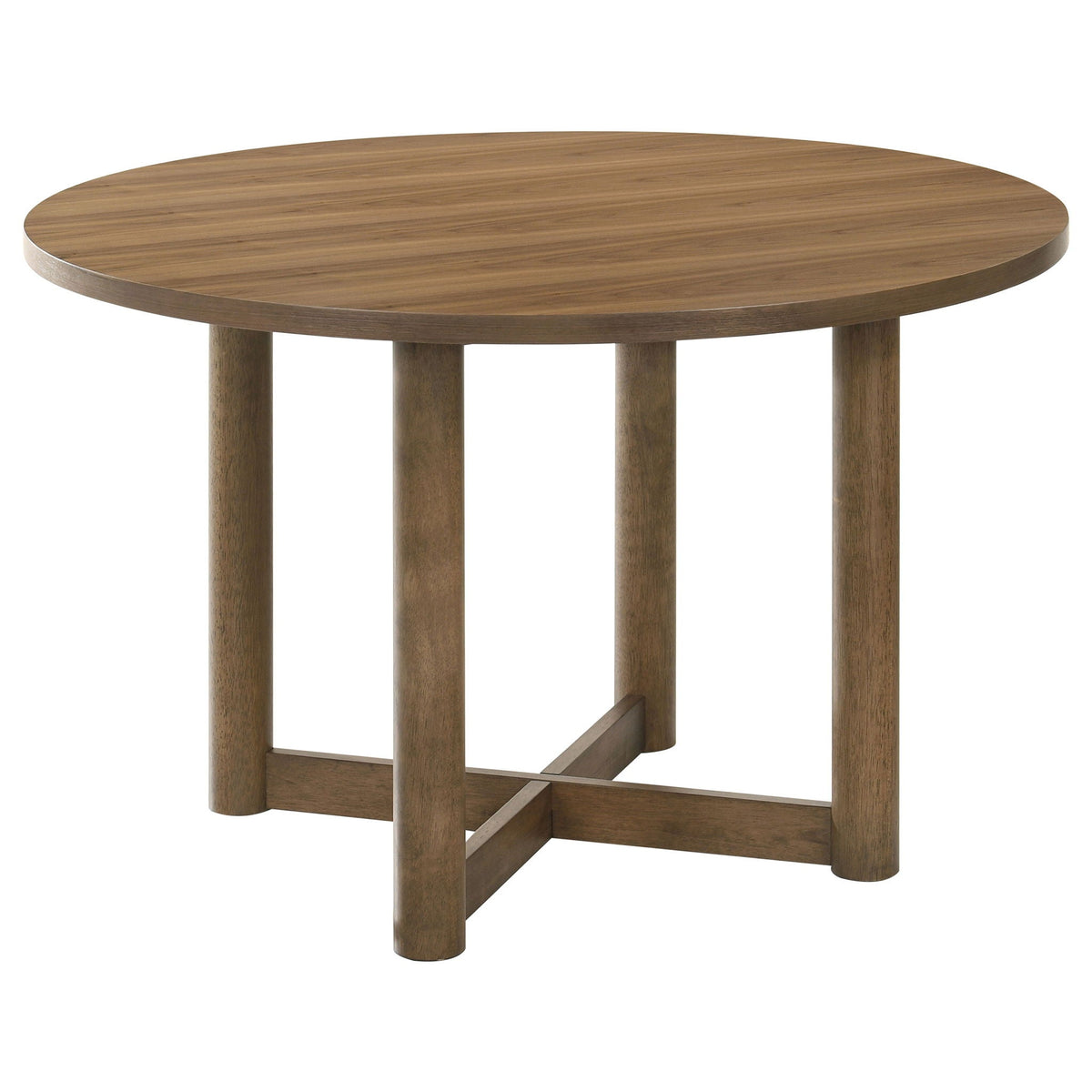 Crestmore 5-piece 46-inch Round Wood Dining Table Set Walnut by Unique Piece Furniture