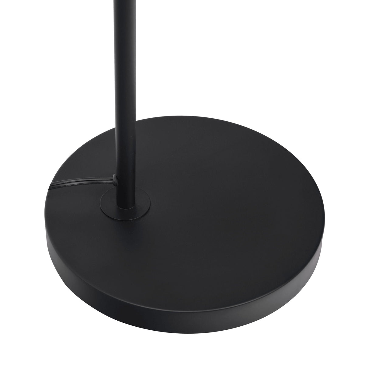 Seoul - Floor Lamp With Rotary Switch Wood Table Base - Black / White by Unique Piece Furniture