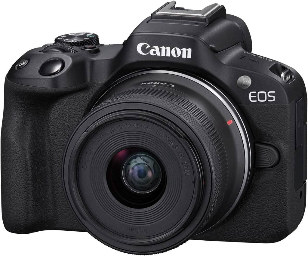 Canon EOS R50 4K Mirrorless Camera with RF-S 18-45mm f/4.5-6.3 IS STM Lens (Open-Box) by DailySale