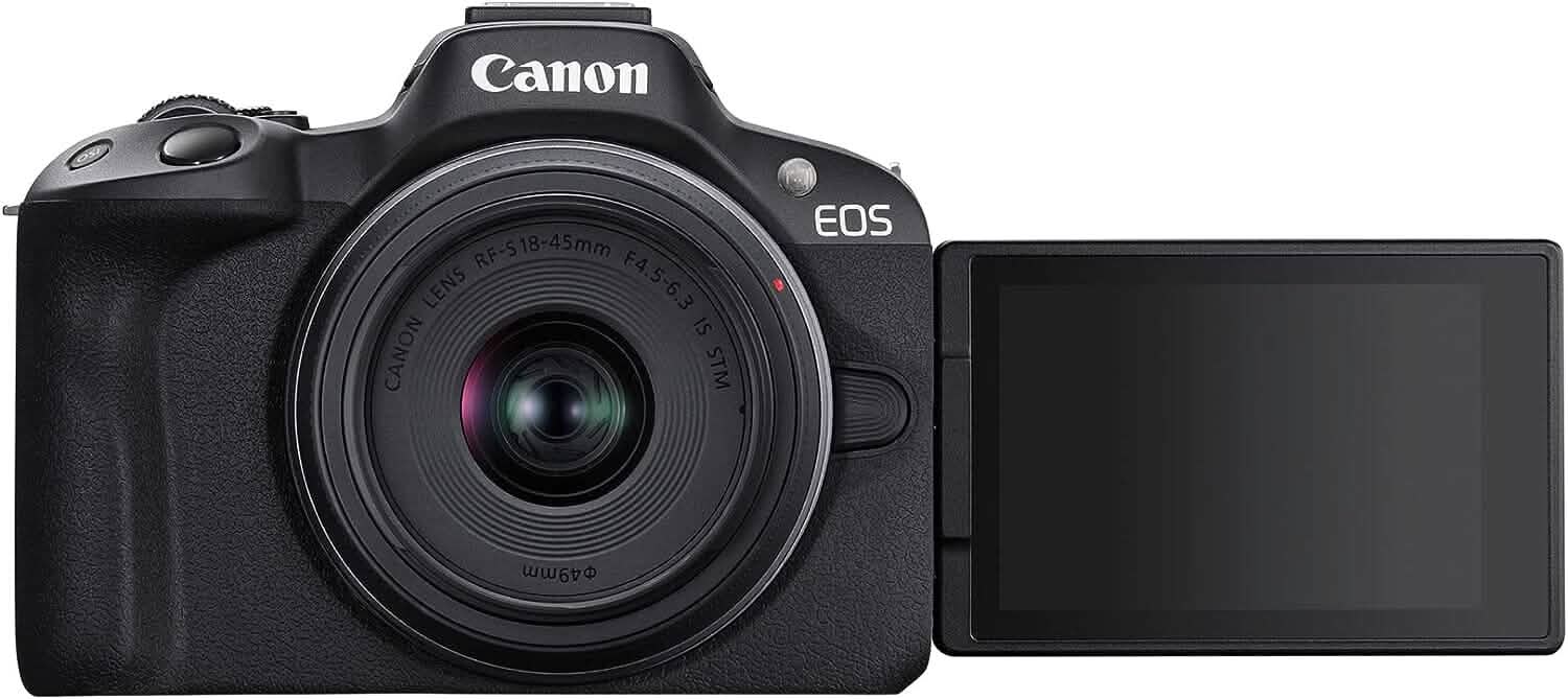 Canon EOS R50 4K Mirrorless Camera with RF-S 18-45mm f/4.5-6.3 IS STM Lens (Open-Box) by DailySale