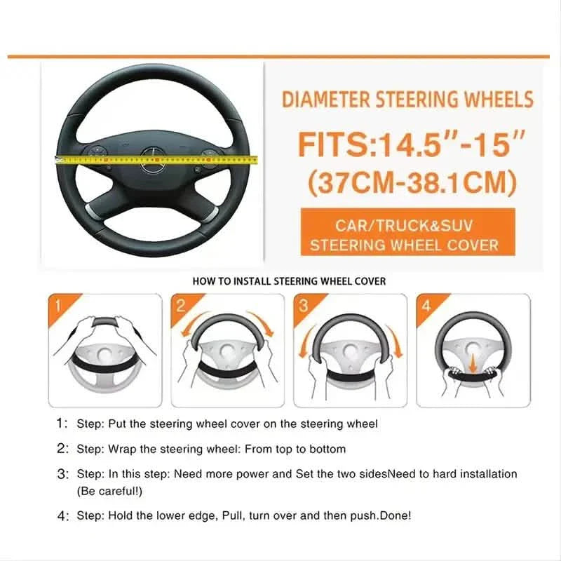 Carbon Fiber Sports Steering Wheel Cover by DailySale
