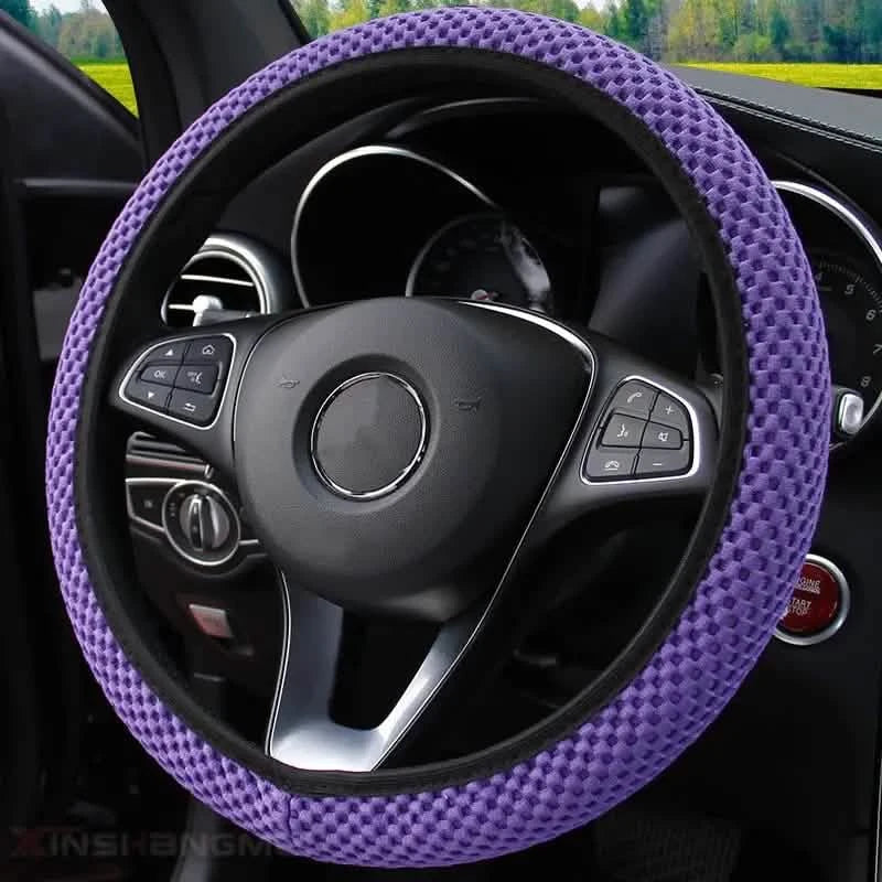 Carbon Fiber Sports Steering Wheel Cover by DailySale