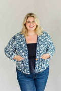 The Emily *Reversible* Quilted Jacket in French Navy by Carla Kiley Collection
