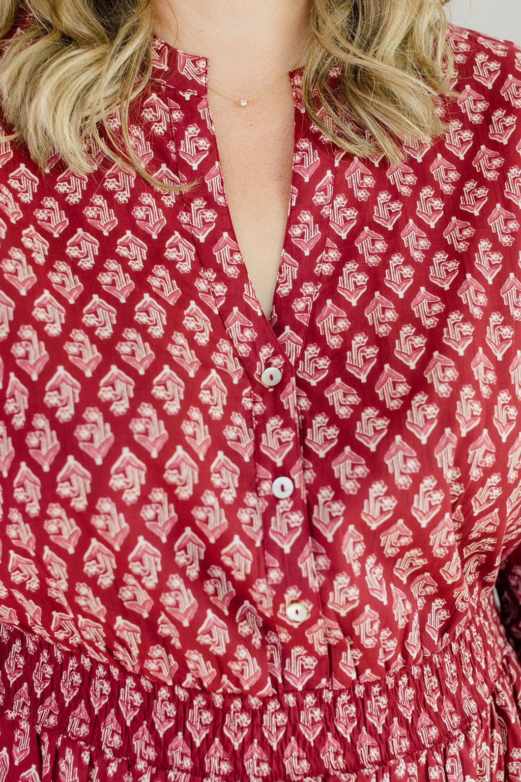 The Francesca Midi Dress in Spiced Merlot by Carla Kiley Collection