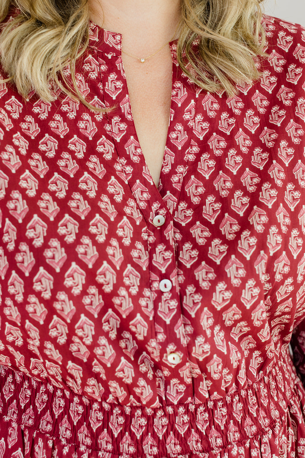 The Francesca Midi Dress in Spiced Merlot by Carla Kiley Collection