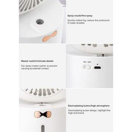 Cartoon Cat Fan Humidifier USB Charging Desktop Mute Hydrating Humidifier by DailySale