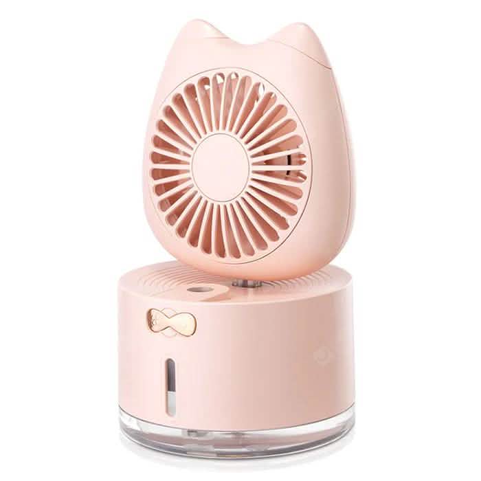 Cartoon Cat Fan Humidifier USB Charging Desktop Mute Hydrating Humidifier by DailySale