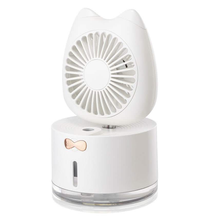 Cartoon Cat Fan Humidifier USB Charging Desktop Mute Hydrating Humidifier by DailySale