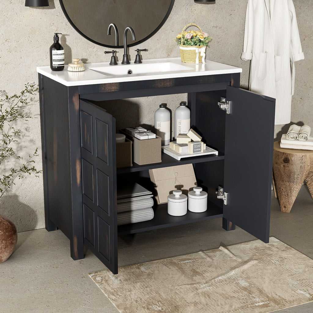 Bathroom Vanity Organizer With Sink, Combo Cabinet Set, Bathroom Storage Cabinet by Unique Piece Furniture