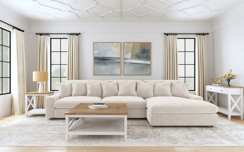 Blaine Upholstered Reversible Chaise Sectional Sofa Sand by Unique Piece Furniture