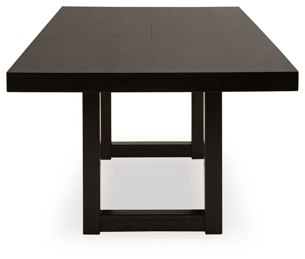 Neymorton - Rectangular Dining Room Butterfly Extension Table - Dark Grayish Brown by Unique Piece Furniture