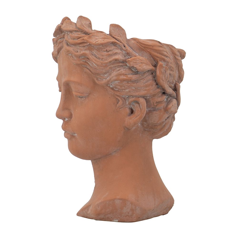 D7X11" Visage Head Bust Planter - Brown by Unique Piece Furniture