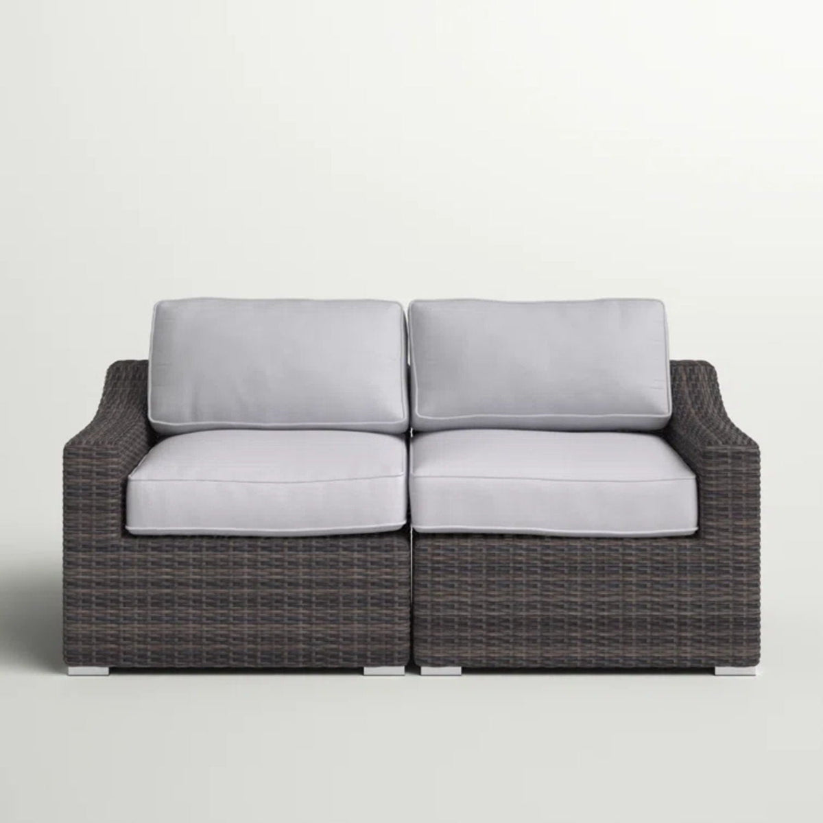 Chic Wide Outdoor Loveseat With Cushions by Unique Piece Furniture