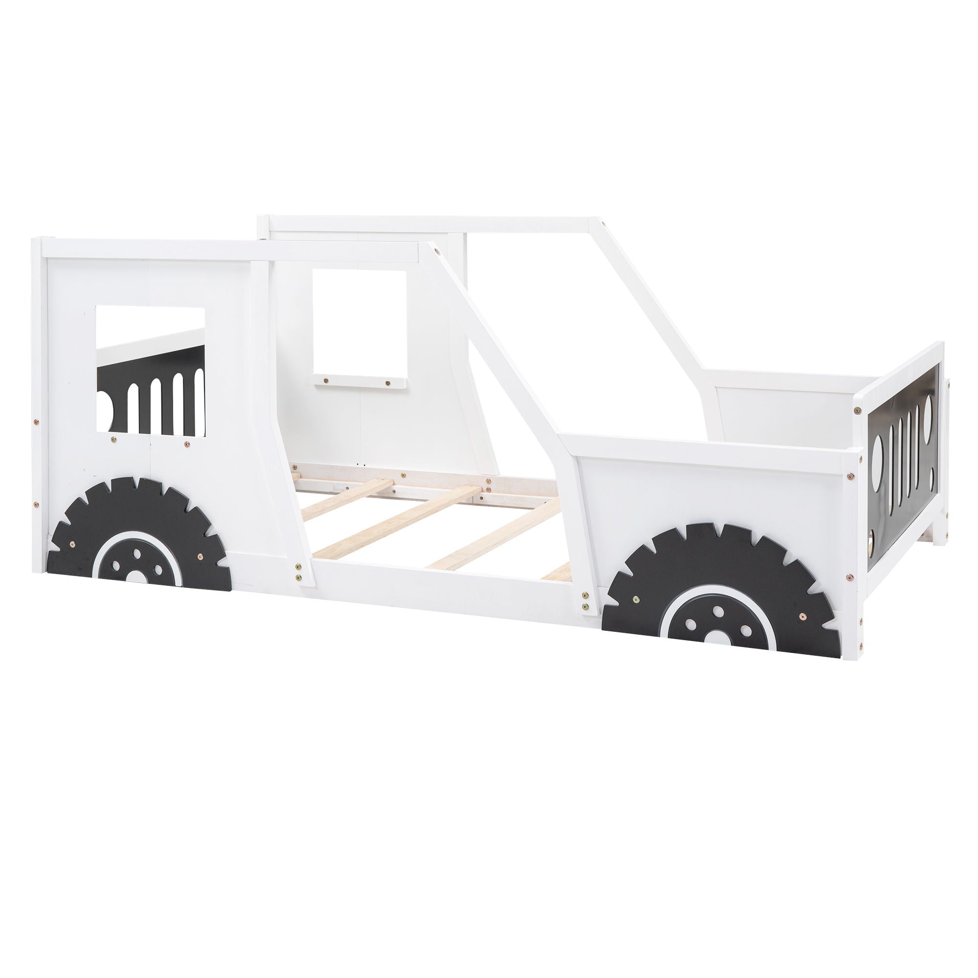 Classic Car Shaped Platform Bed With Wheels by Unique Piece Furniture