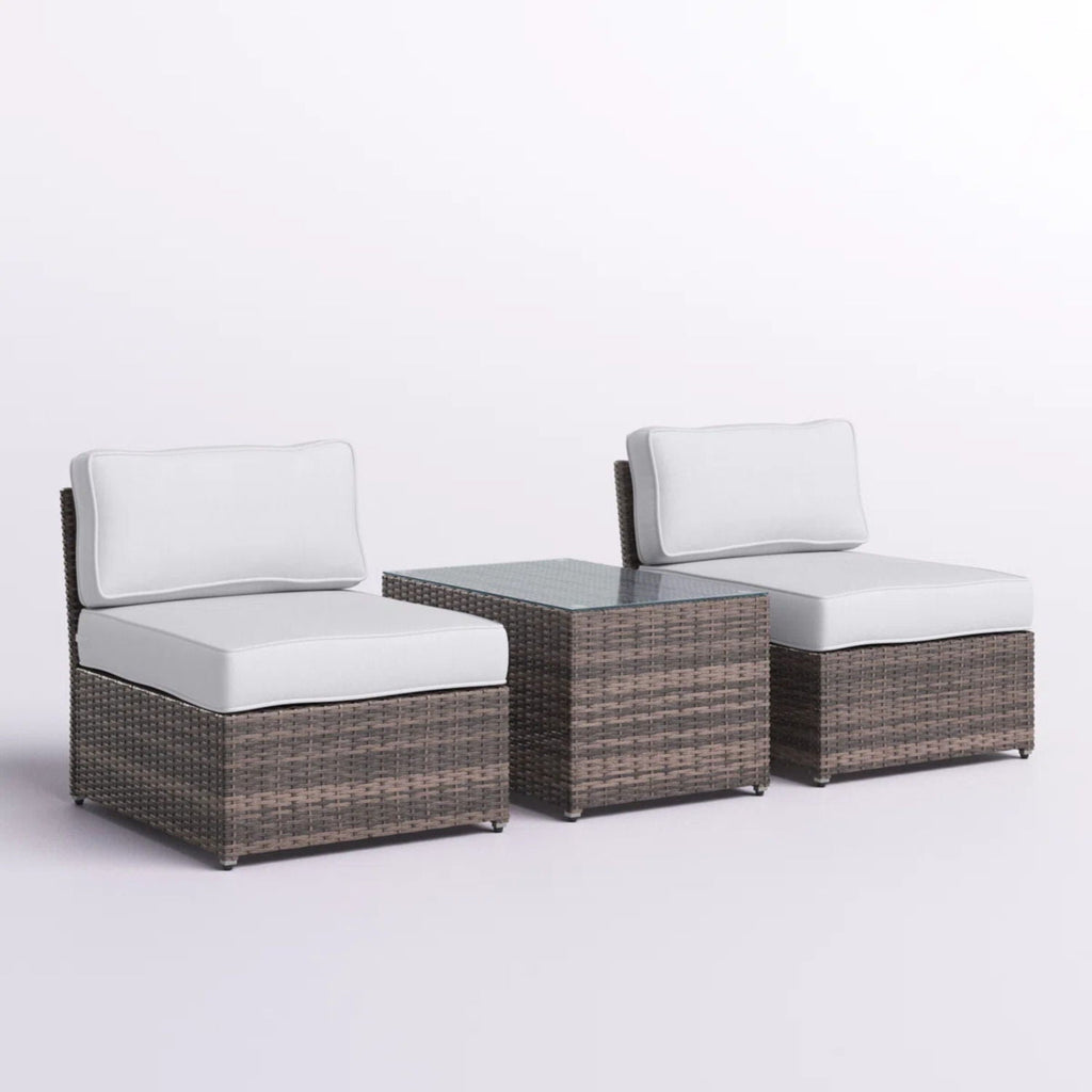 Modern Wicker Outdoor Seating Set With Cushions by Unique Piece Furniture