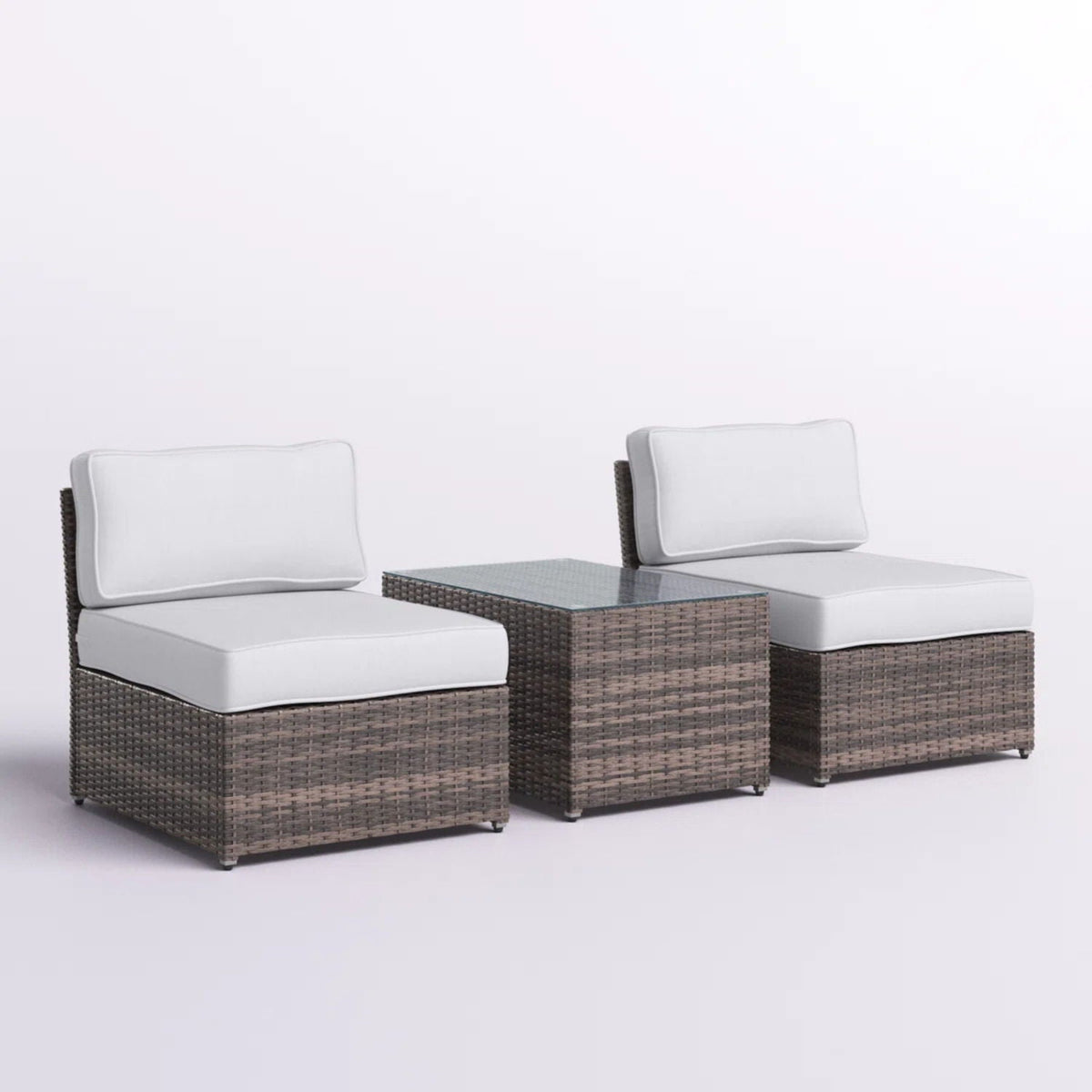 Modern Wicker Outdoor Seating Set With Cushions by Unique Piece Furniture