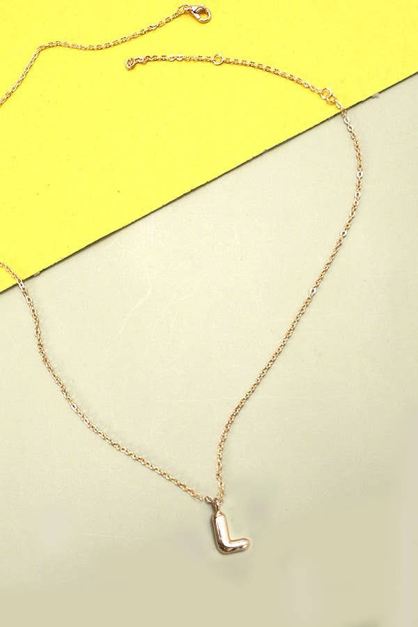 BALLOON BUBBLE PERSONALIZED INITIAL NECKLACE | 80N108 by Southern Satin