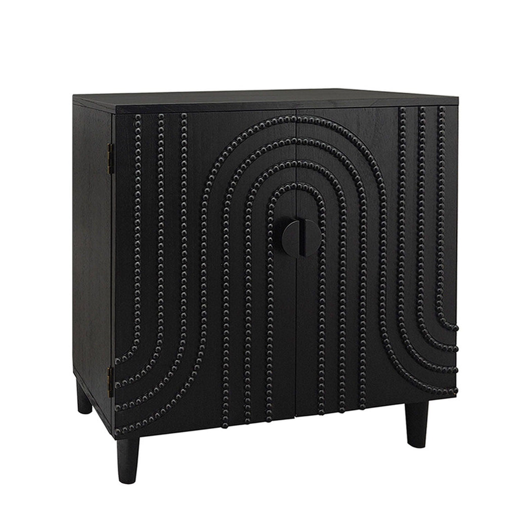 2 Door Storage Cabinet With Adjustable Shelf - Black by Unique Piece Furniture