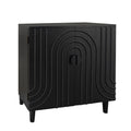 2 Door Storage Cabinet With Adjustable Shelf - Black by Unique Piece Furniture