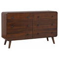 Robyn 6-drawer Bedroom Dresser Dark Walnut by Unique Piece Furniture