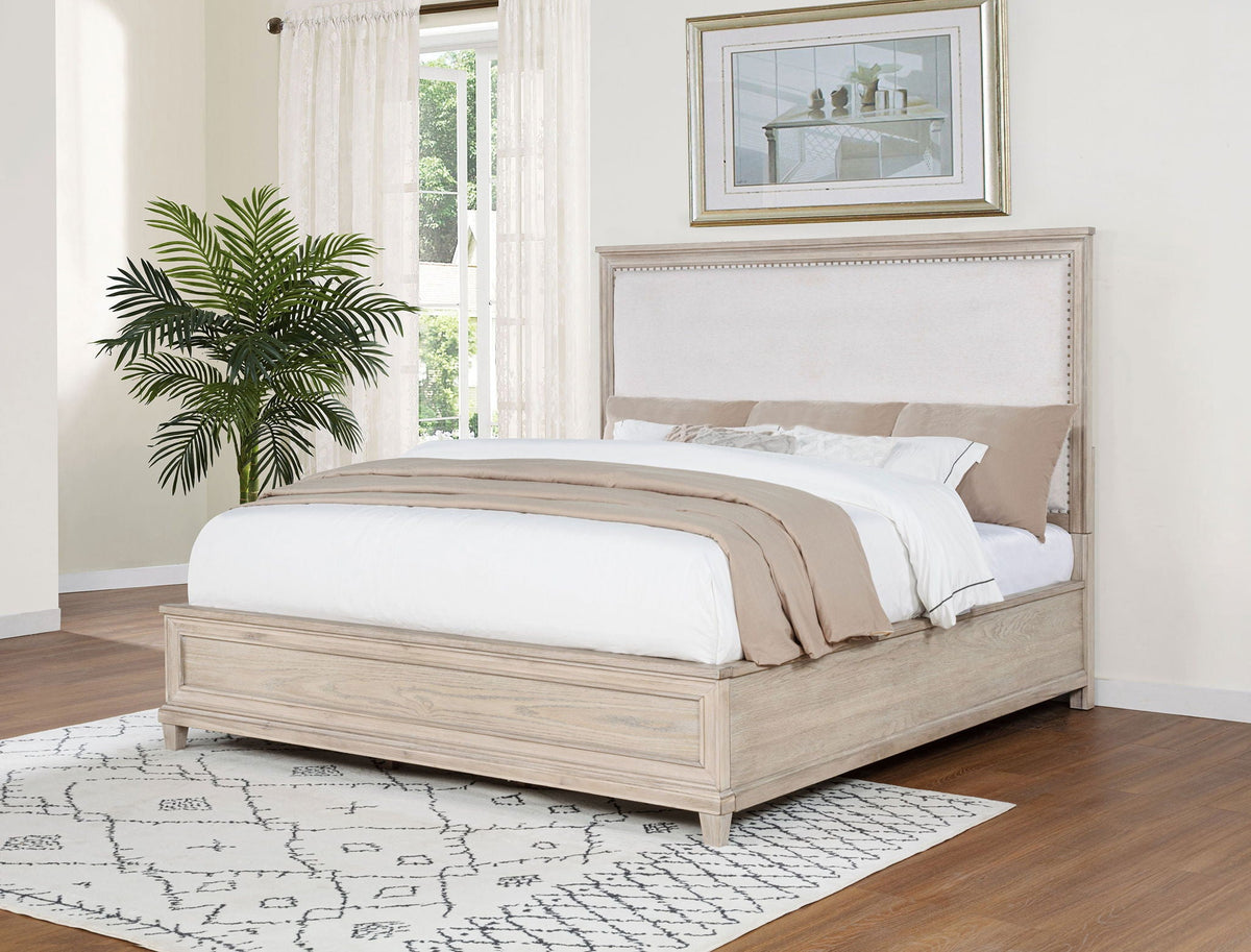 Pembroke 66-inch Eastern King Panel Bed Washed Oak by Unique Piece Furniture