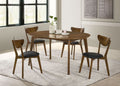 Jedda 5-piece Oval Dining Table Set Dark Walnut by Unique Piece Furniture