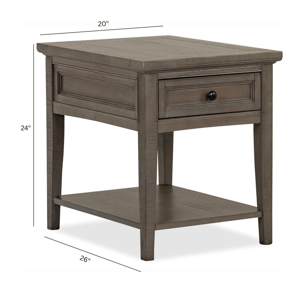 Paxton Place - Rectangular End Table - Dovetail Gray by Unique Piece Furniture