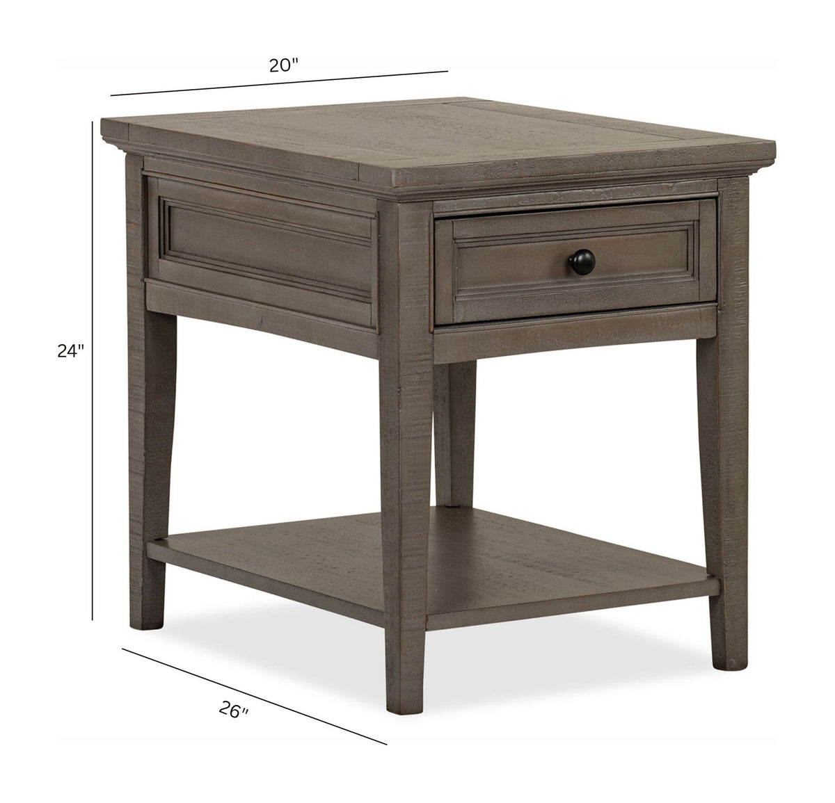 Paxton Place - Rectangular End Table - Dovetail Gray by Unique Piece Furniture
