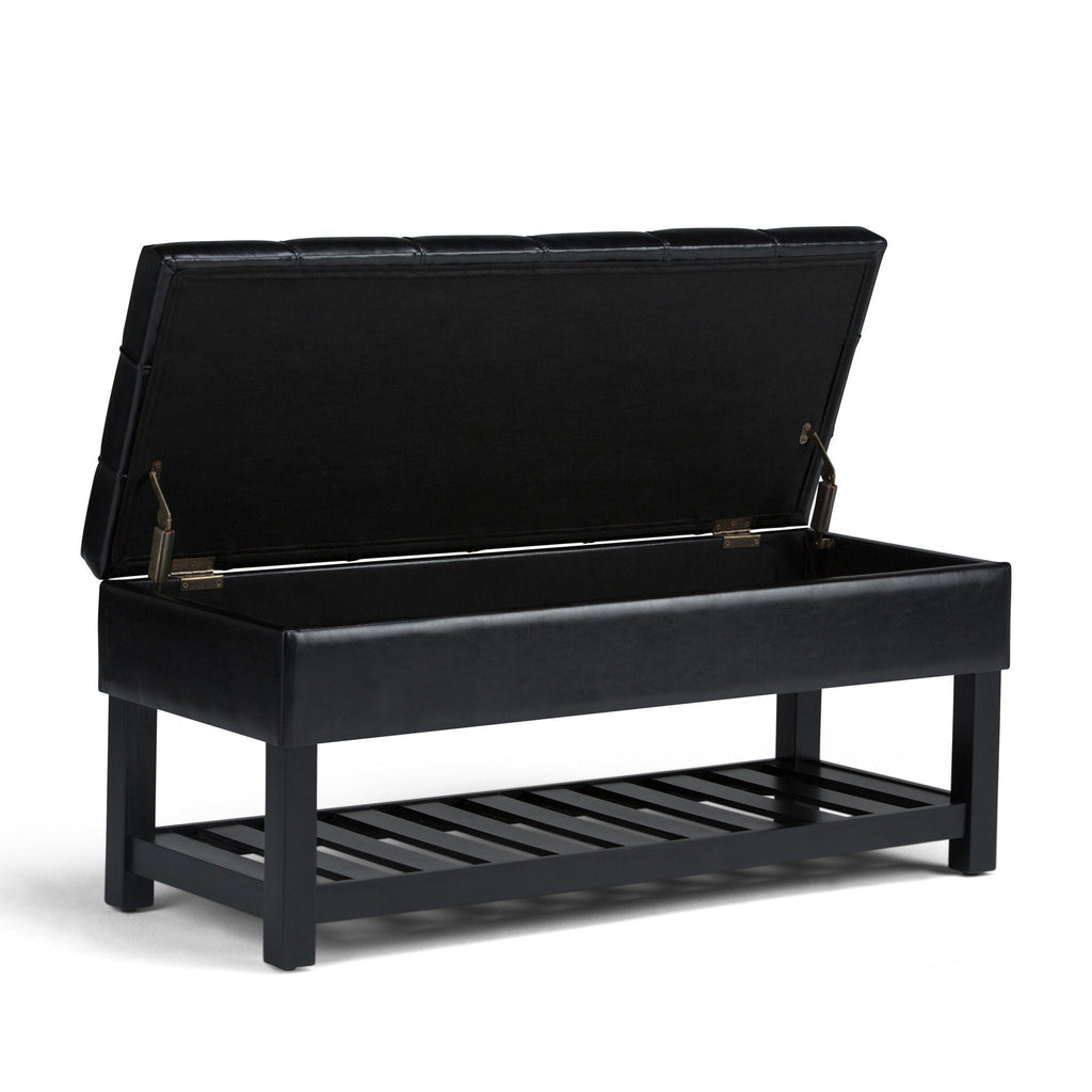 Saxon - Upholstered Transitional Storage Ottoman Bench by Unique Piece Furniture