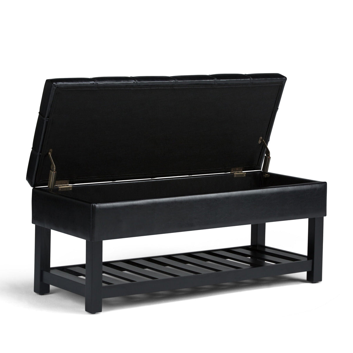 Saxon - Upholstered Transitional Storage Ottoman Bench by Unique Piece Furniture