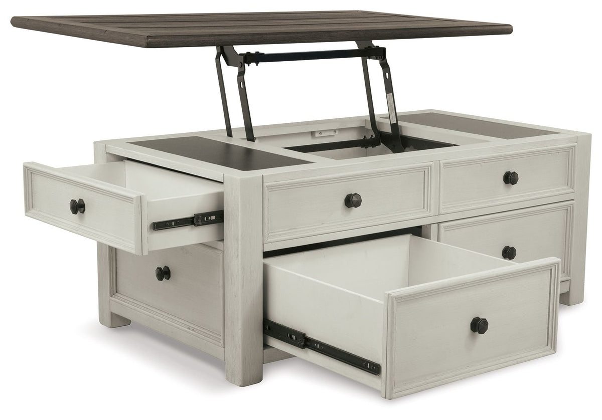 Bolanburg - Lift Top Cocktail Table - White / Brown / Beige by Unique Piece Furniture