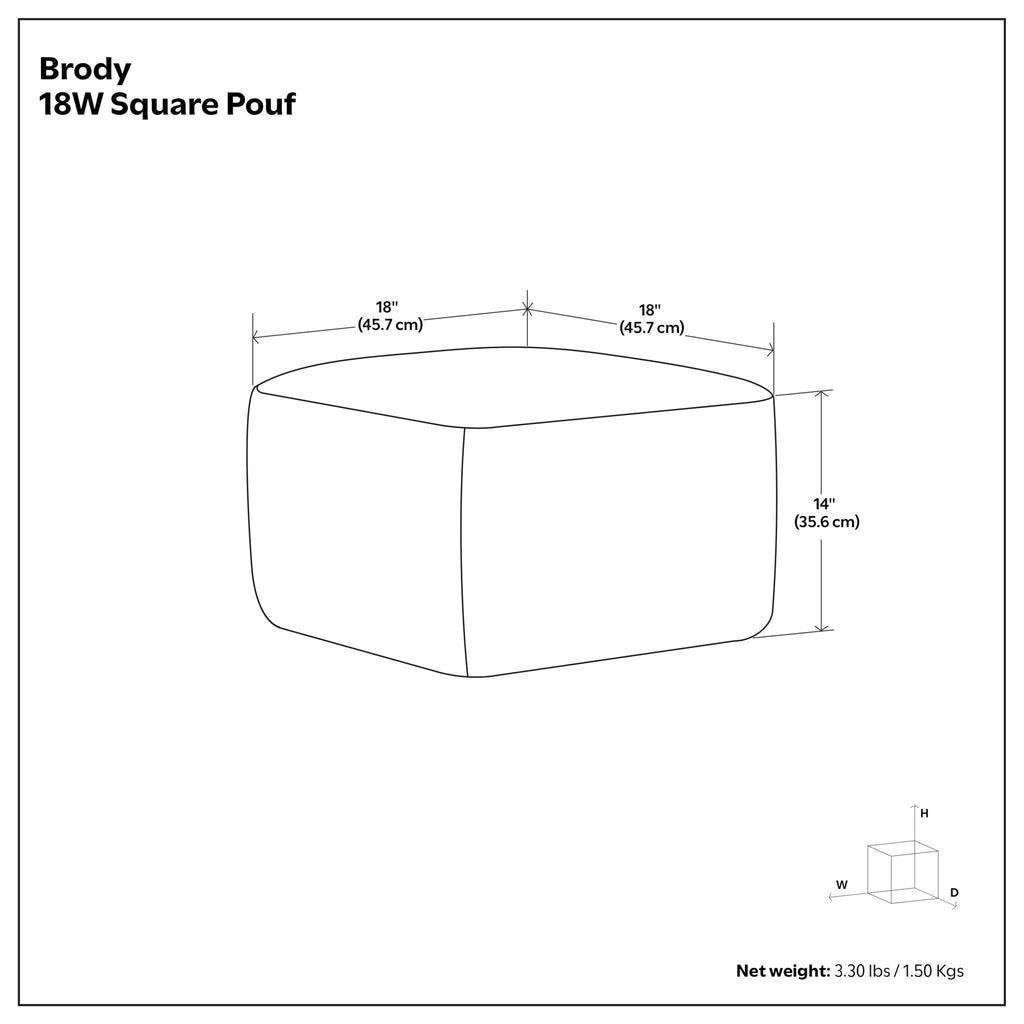 Brody - Versatile Square Pouf by Unique Piece Furniture