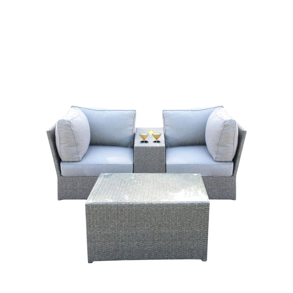 Comfortable Modern Patio Rattan Sectional Set With Cushions by Unique Piece Furniture