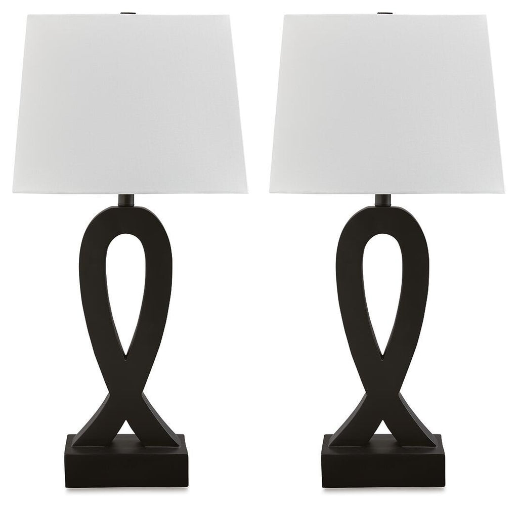 Markellton - Poly Table Lamp (Set of 2) - Black by Unique Piece Furniture