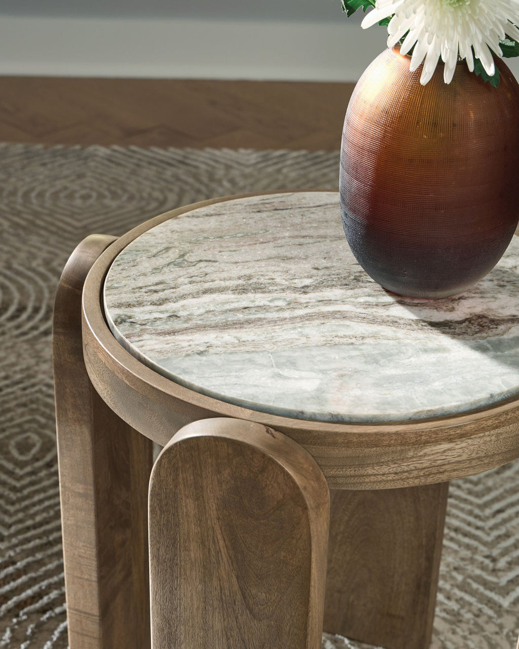 Gavrilley - Accent Table - Gray / White / Brown by Unique Piece Furniture