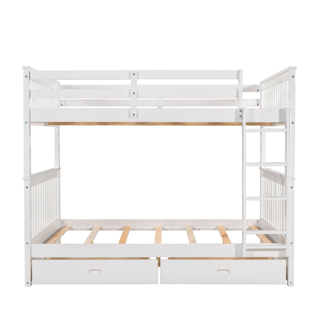 Bunk Bed With Ladders And 2 Storage Drawers by Unique Piece Furniture
