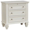 Sandy Beach 3-drawer Nightstand Cream White by Unique Piece Furniture
