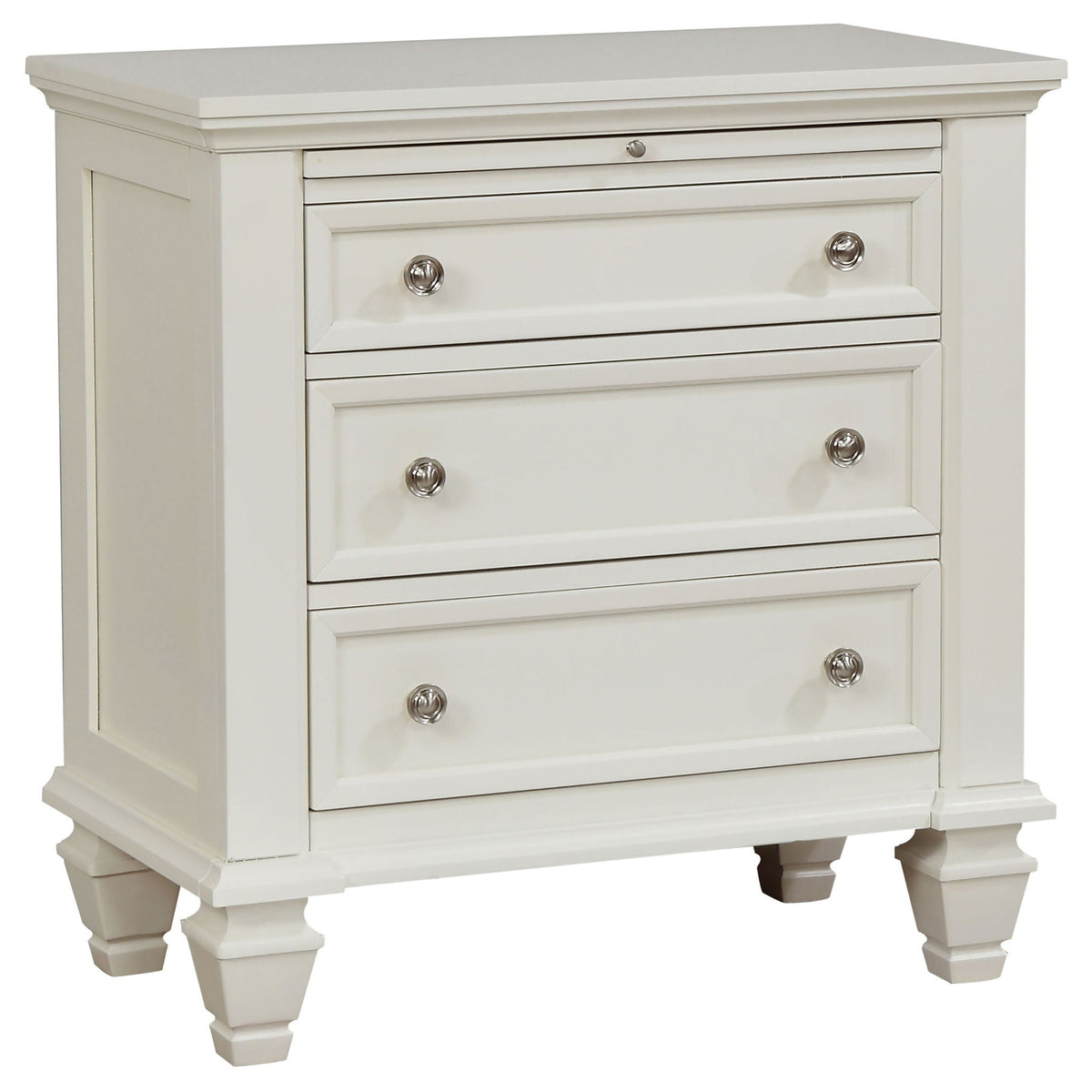 Sandy Beach 3-drawer Nightstand Cream White by Unique Piece Furniture