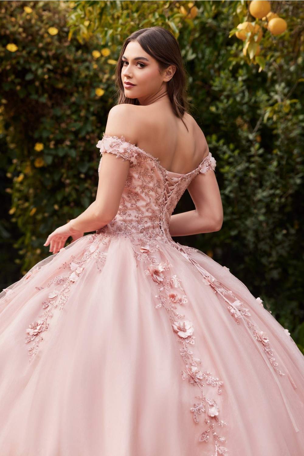 Cinderella Divine CD0185 Off The Shoulder Layered Tulle Ball Gown by DiscountDressShop