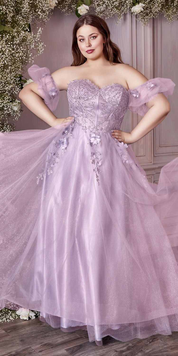 Cinderella Divine CD0191 Strapless Layered Tulle Gown by DiscountDressShop