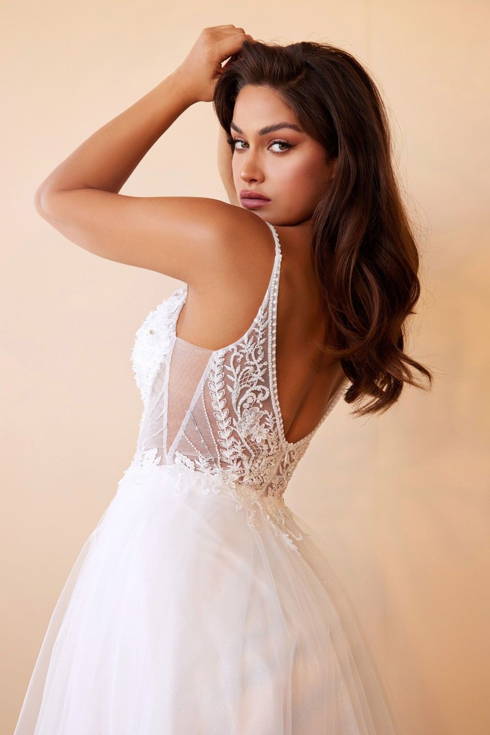 Cinderella Divine CD0195W Layered Tulle A-Line Bridal Gown by DiscountDressShop