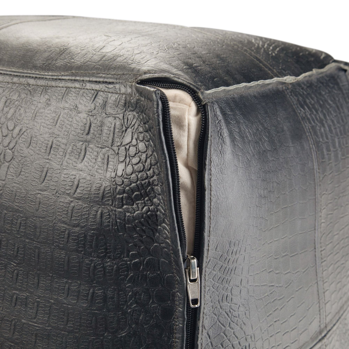 Bowen - Square Pouf - Black by Unique Piece Furniture