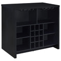 Topanga Engineered Wood Freestanding Home Bar Black by Unique Piece Furniture
